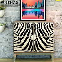 WISEMAX FURNITURE Armoire latérale design de luxe pour entrée, couloir, table console en bois de bouleau pour le salon