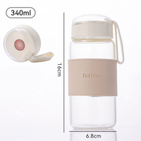 Gourde Sportive Portable en Verre Élégante et Vibrante, Résistante aux Hautes Températures, pour Hommes et Femmes, Utilisation Quotidienne Estivale