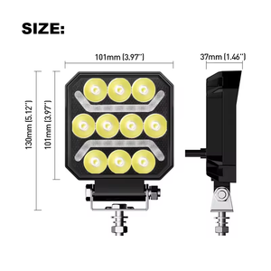 Lampe <span class=keywords><strong>de</strong></span> travail LED 12V avec <span class=keywords><strong>feux</strong></span> <span class=keywords><strong>de</strong></span> <span class=keywords><strong>position</strong></span> stroboscopiques jaunes pour véhicules tout-terrain Spot LED <span class=keywords><strong>de</strong></span> 4 pouces pour camions SUV Jeep ATV UTV Boat - Product Image 6