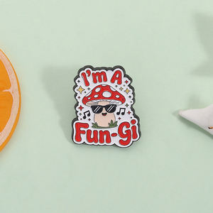 我是真菌玩物蘑菇珐琅别针可爱有趣真菌胸针背包徽章趣味礼物批发 - Product Image 2