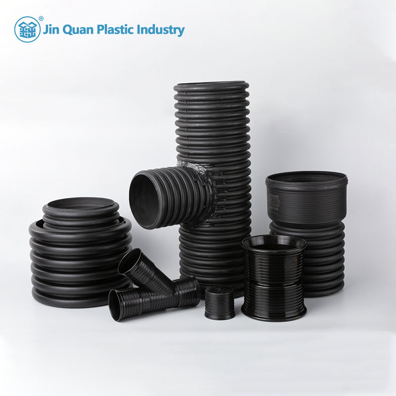 Оптовая Продажа 800 мм PN8 HDPE пластиковые трубы Doble настенные гофрированные ПВХ дренажные трубы двойные стенки гофрированные трубы для дренажа