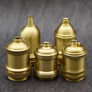 Grand support de lampe à suspension Edison rétro à tête unique en laiton et cuivre avec pièces entièrement en cuivre 111V~240V Chine - Product Image 1