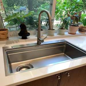 Grifo multifuncional oculto de acero inoxidable grueso, estilo cascada, extraíble, para fregadero de cocina - Product Image 5