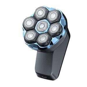 6 1 IPX7 เครื่องโกนหนวดกันน้ำ ปรับความเร็วได้ จอแสดงผลดิจิตอล ไร้สาย ชาร์จแบบ Type-C เครื่องโกนหนวดแบบหัวเดียว กระเป๋าเก็บของ ใช้ในบ้าน แบบคู่ - Product Image 1