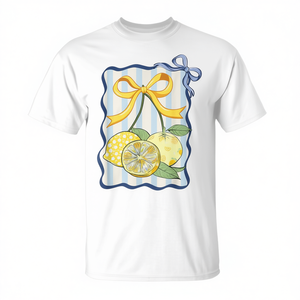 T-shirt d'été pour femme Lemon Coquette Bow, design tendance - Product Image 2