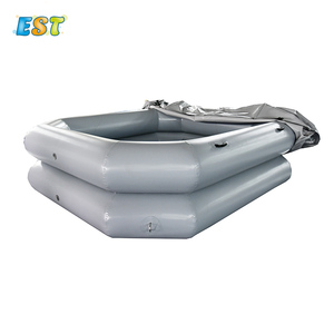 Piscina inflable de doble cubierta para exteriores, piscina <span class=keywords><strong>con</strong></span> cubierta para patio trasero, color gris, de verano, nuevo diseño - Product Image 1
