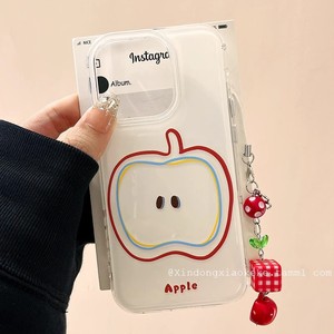 Nuova <span class=keywords><strong>Cover</strong></span> Protettiva Semplice e Carina con Linee Bianche e Ciondolo per iPhone 16 12 13 14 15 Pro Max - Stile <span class=keywords><strong>Apple</strong></span> Fashion - Product Image 1