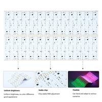 Smart Digital RGBIC LED Feuille Panneau Rideau-Programmable Opération Motorisée DC24V 288LED Télécommande pour Lightbox Cuisine