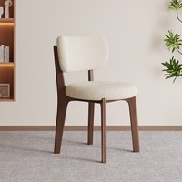 Chaise de salle à manger en bois massif nordique, revêtement en cuir microfibre, démontable, design italien moderne, pour la maison et l'hôtel