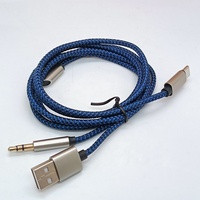 Câble audio AUX MH-264C type C vers 3,5 mm, 2 en 1, cordon audio de charge USB, câble audio auxiliaire pour voiture en alliage d'aluminium