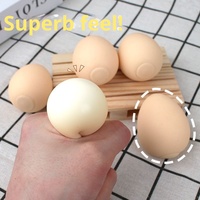 Jouet Squishy en forme d'œuf - Gadget créatif anti-stress, modèle d'œuf simulé incassable 5263 pour les jeunes et les personnes d'âge moyen