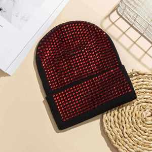 2024 Autumn Winter Hot Selling Fashion Women Men Bling Bling Diamond Acrylic Knitted Beanie <b>Hat</b> - Product Image 5
