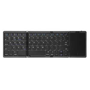 Tastiera <span class=keywords><strong>Wireless</strong></span> <span class=keywords><strong>3</strong></span> pieghevole Mini Tri-pieghevole BT tastiera con <span class=keywords><strong>Touchpad</strong></span> per iPad iPhone Windows Mac & <span class=keywords><strong>Android</strong></span> - Product Image 2