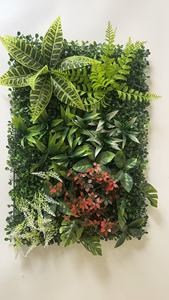 Panneau mural en gazon artificiel vert, type <span class=keywords><strong>fougère</strong></span> tropicale, 50x50cm, pour la décoration <span class=keywords><strong>de</strong></span> fonds <span class=keywords><strong>de</strong></span> maisons, jardins et hôtels - Vente en gros usine - Product Image 3