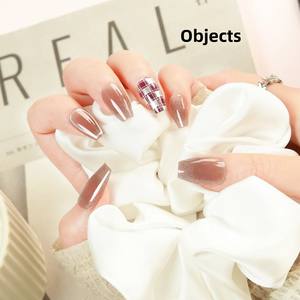 30-टुकड़ा छोटे स्टिलेटो वर्ग फ्रेंच शैली चिपकने वाला नाखून टिप्स पहनने योग्य नाखून स्टिकर छोटे नाखून स्टिकर समाप्त - Product Image 4