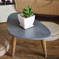 Table basse moderne en bois et fer, style nordique créatif, avec pieds en bois massif, simple, pour le travail ou le maquillage