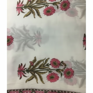 Meilleurs produits de vente rapide main bloc imprimé Chanderi coton tissu pour vêtements - Product Image 1