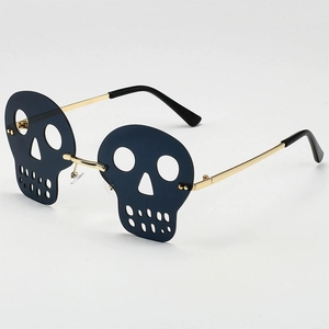2025 nuovo Halloween Frameless Skeleton divertenti occhiali da sole Party Dance Cross Border Hip Hop occhiali da sole per gli uomini e le donne - Product Image 1