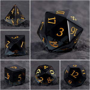 도매 전문 회색 크리스탈 K9 유리 크리스탈 게임용 보석 주사위 세트 RPG 다면체 보석 맞춤형 DND 주사위 세트 - Product Image 2