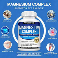 Capsules de glycinate de magnésium 1000 mg à marque privée, 90 unités – Soulagement du stress, soutien de la densité osseuse, suppléments minéraux et à base de plantes pour adultes
