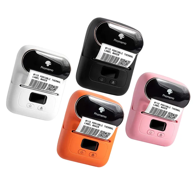 Phone Portable Printer Phomemo M110 Blue Tooth Thermal Sticker Machine Barcode Maker for Android and Ios Square Adhesive Print