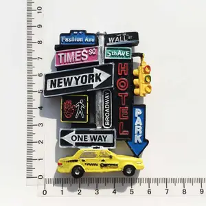 New York Du Lịch Lưu Niệm Nhựa Thủ Công Mỹ Nghệ 3D Nhựa Sơn Tủ Lạnh Nam Châm