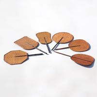 Éventail en bambou tissé à la main, style zen chinois rétro, design en feuilles de palmier naturelles, pour la maison, le jardin, le bureau, l'hôtel, décoration