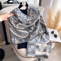 2024 automne hiver nouveau Style élégant imprimé Paisley écharpe respirant longue grande femmes châle enveloppement polyvalent pour la saison de printemps