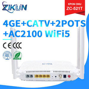 ZC-521T XPON FTTH 4GE 2POTS ดูอัลแบนด์ AC2100 WIFI5 1CATV +WDM+AGC ONU - Product Image 2