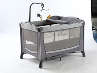 Lit bébé pliable moderne en métal, très vendu, berceau de voyage portable, lit d'appoint respirant en maille, parc pour enfants, lit de bébé pour chambre à coucher et maison