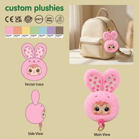Mini Peluche Personnalisée en Boîte Mystère Certifiée CPC CE – Série Animaux Mignons : Lapin, Chat – Porte-clés et Pendentif Téléphone