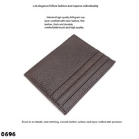 Portefeuille à cartes en cuir véritable exquis, fin et compact, porte-cartes étendu pour cartes de crédit et d'identité, pour hommes et femmes