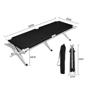 Moderne Volwassenen Metalen Opvouwbare Wieg Draagbare Ijzer Buiten Voor Kantoor Lunchpauze Camping Park Gebruik 600d Polyester Opklapbed - Product Image 3
