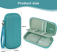 Étui de transport EVA personnalisé pour organisateur de câbles portable étanche grande capacité avec poche en maille zippée rigide pour voyage