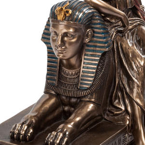 Estatua de Bronce Grande y Famosa de <span class=keywords><strong>Cleopatra</strong></span> Sentada sobre la Esfinge - Product Image 3