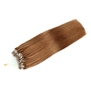 Trouvez des extensions de cheveux humains de type micro-boucles Remy, style lisse, avec micro-anneaux. - Product Image 2