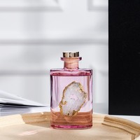 Flacon de parfum vide sans flamme personnalisé de luxe multicolore 180 ml avec couvercle en bois