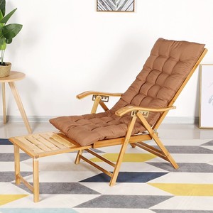 Salotto di bambù fresco pieghevole all'aperto con cuscino e cuscino per l'estate regolabile vecchio uomo sedia a letto - Product Image 3