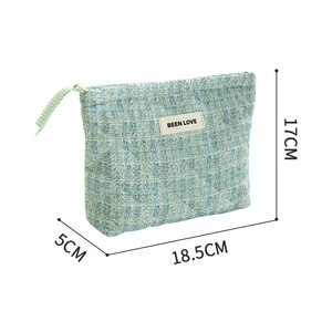 Sac de rangement pour rouge à lèvres, portable, de voyage, style Japandi, petit sac à maquillage, polyester, multifonction, Jiayi - Product Image 5