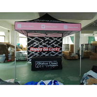 Tente Pop-Up Personnalisée 10x10ft en Polyester Enduit PU 600D Imperméable pour Salons Commerciaux et Publicitaires – Vente en Gros
