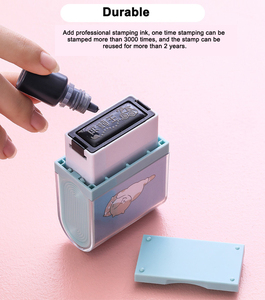 Timbro 2021 nome personalizzato per gli studenti fabbrica di sigillo di nome del bambino per i vestiti Flash timbro con sicurezza non facile dissolvenza - Product Image 5