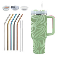 Tasse à eau en acier inoxydable écologique de 40oz en vrac avec poignée et botte en silicone, nouvelle arrivée, gobelet personnalisé, vente en gros