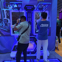 VR Shooting Game Machine 2 Player Shooting Battle Simulación de realidad virtual Vr Plataforma para caminar de pie en el parque de atracciones