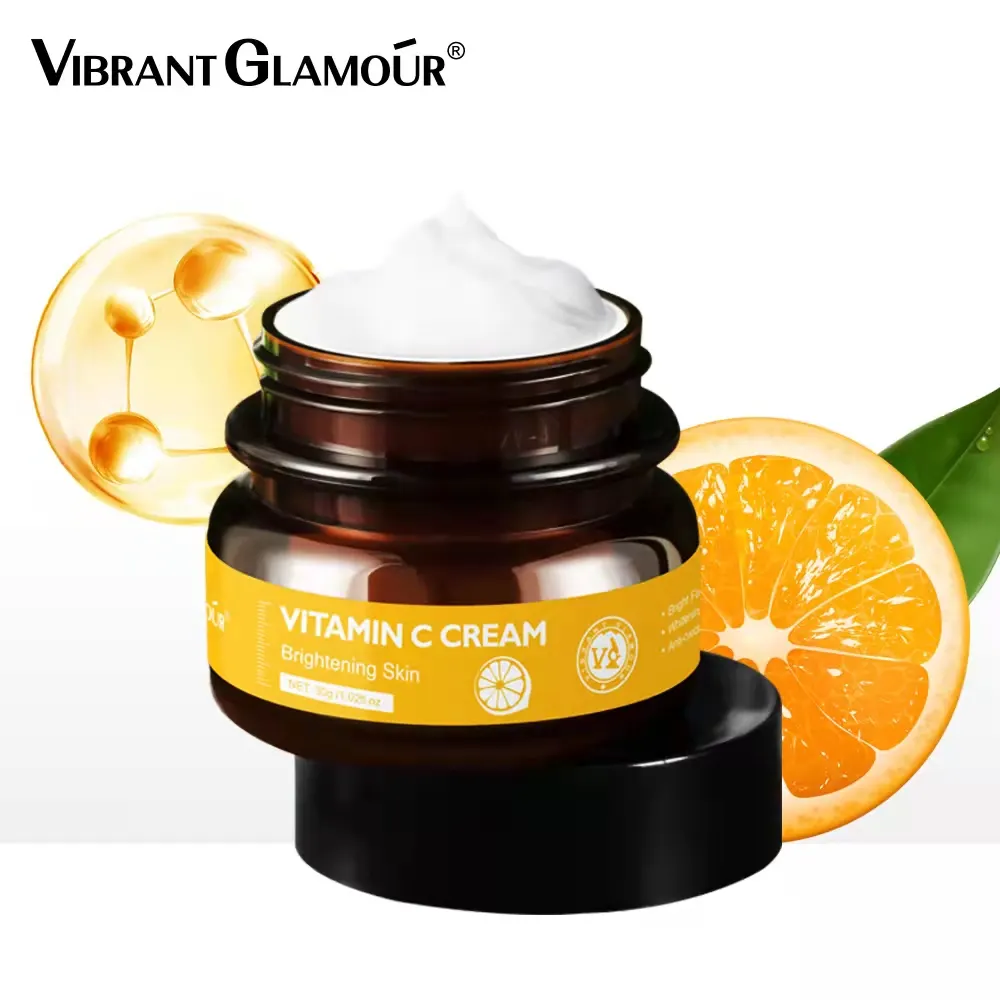 VIBRANT GLAMOUR Factory wholesale private brand best anti-wrinkle whitening skin repair night vitamin C cream for all skin types