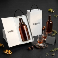 Boîte cadeau personnalisée pour bouteille de vin, boîte rigide magnétique pour whisky avec insert en mousse, poignée en corde, emballage de luxe pour spiritueux, vente en gros