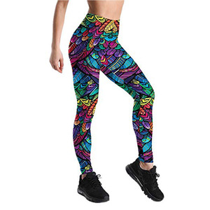กางเกงโยคะสำหรับผู้หญิงแบบระเหิด,กางเกงเลกกิ้ง - Product Image 2