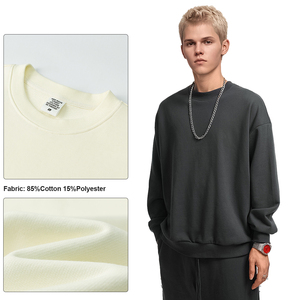 Chất Lượng Cao Unisex Quá Khổ Áo Tùy Chỉnh Thêu Crewneck Áo Người Đàn Ông S Áo - Product Image 3