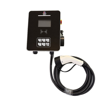 Pistolet de charge industriel Chargeur de voiture électrique Station de charge AC murale verticale 14kw pour voitures partagées