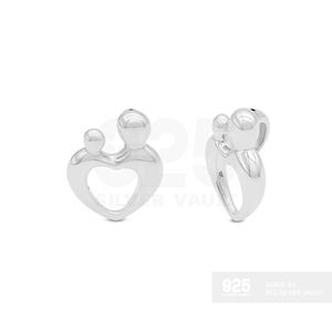 Precios Fantásticos, Diferentes Tamaños, Colgante de Plata de Ley 925 con Doble Cúpula y Corazón Abierto, Plateado, para Mujer, a la Moda - Product Image 2