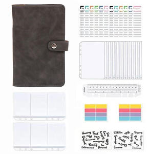 Personalización en Línea de Fábrica de Agendas Semanales A6 Multicolores con Diseño de Macarons, Carpeta de Presupuesto con Sobres con Cierre, Cubierta de Cuero PU - Product Image 3